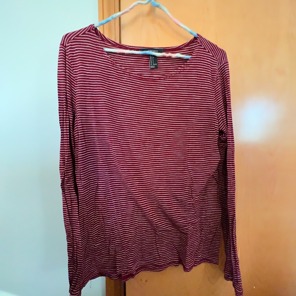 Forever 21 red striped long sleeve
